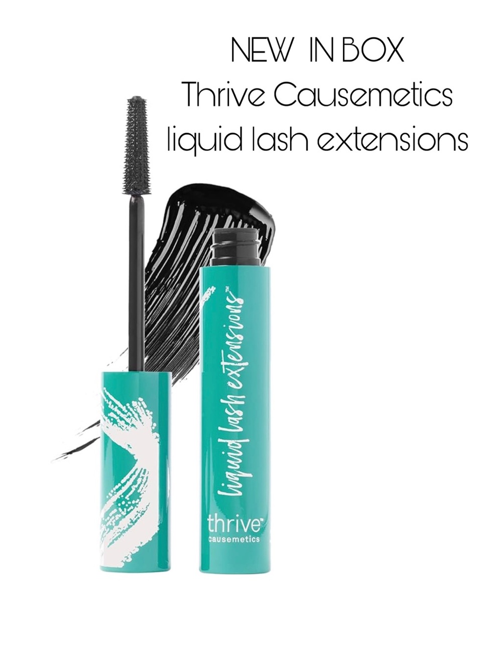 NEW Thrive Causemetics Liquid Lash Extensions Tubing Mascara Black 0.38 oz
